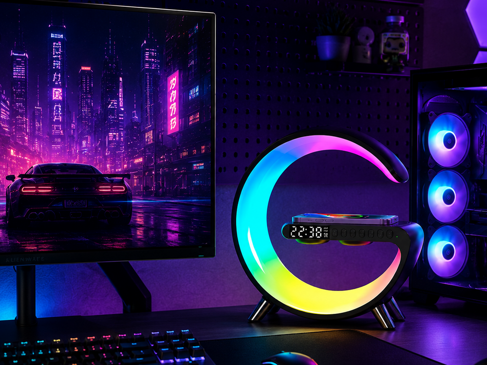 GlowDock gaming setup