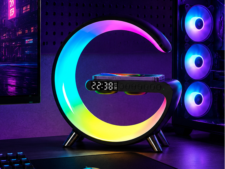 GlowDock smart bedside lamp