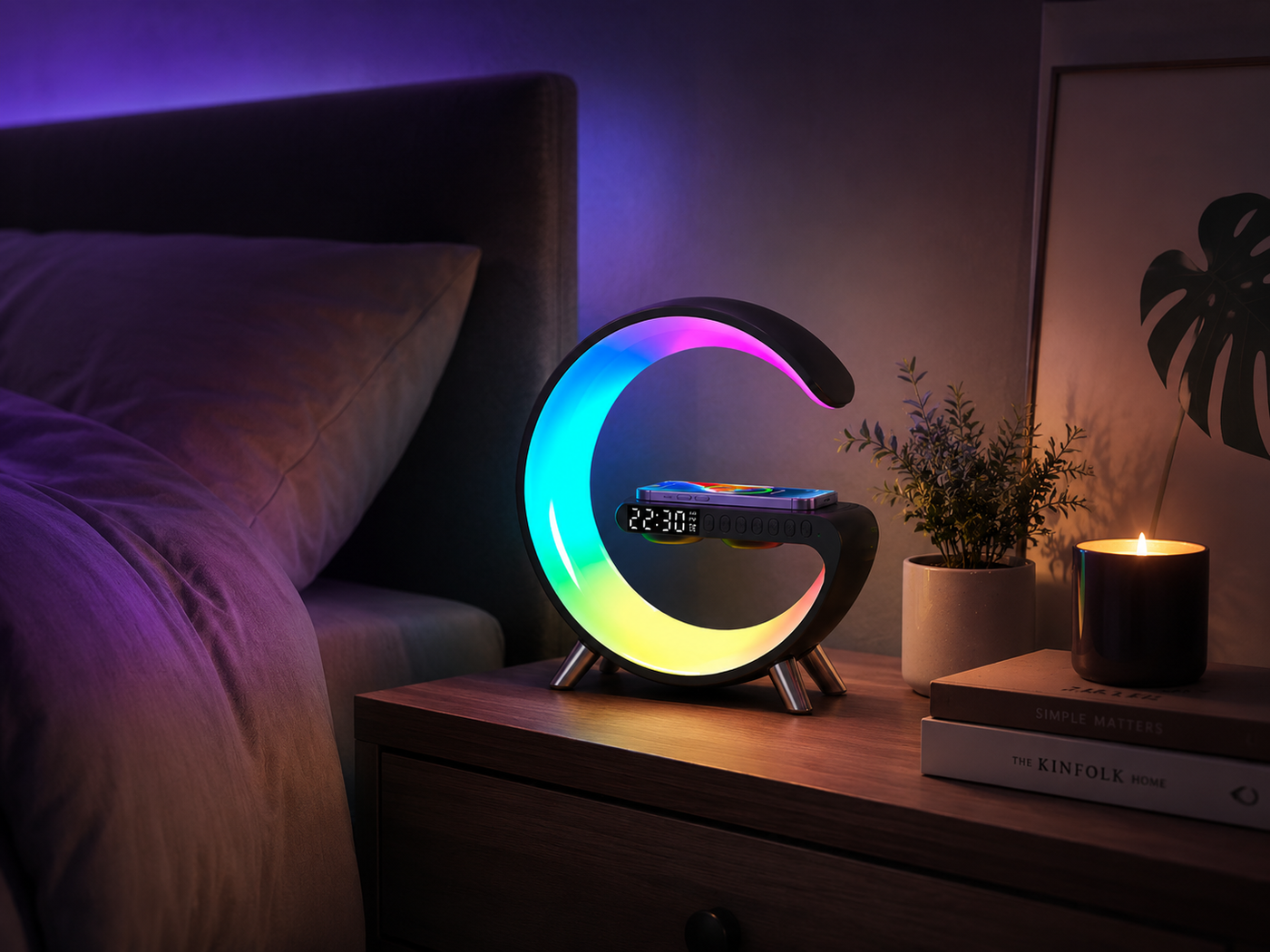 GlowDock bedroom setup